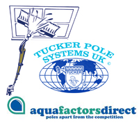 Aquafactors is one of the original suppliers of water fed poles and related water treatment. We set up in 1998 as a supplier of Tucker Pole� equipment and remain today their authorised UK distributor for their single and unique dual hose aluminium pole systems.